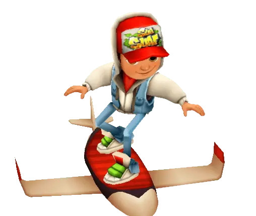 Subway Surfers mod APK character Jack riding the Rover hoverboard with futuristic design and neon trail