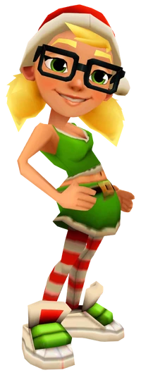 Subway Surfers mod APK character Elf Tricky in festive elf costume