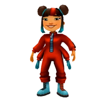 Subway Surfers mod APK character Festive Yutani in holiday-themed outfit