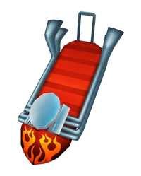 Subway Surfers mod APK hoverboard Hot Rod with flame decals and muscle car styling