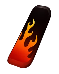 Subway Surfers mod APK hoverboard Skull Fire with flaming skull design and fiery trail