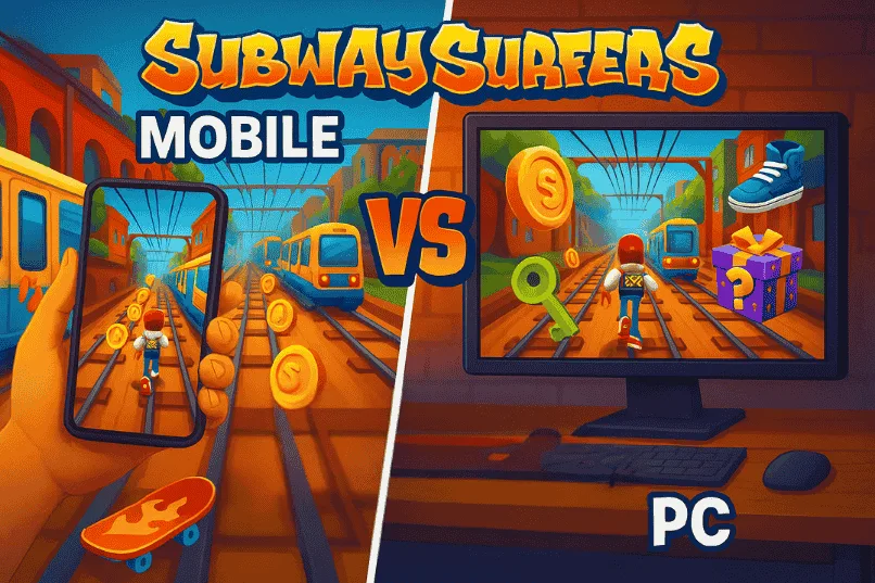 Subway Surfers gameplay comparison: Mobile vs PC using LDPlayer emulator