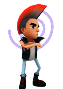 Subway Surfers mod APK character Spike with mohawk and punk-style outfit